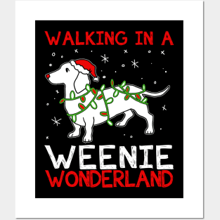 Walking In A Weenie Wonderland - Christmas Xmas Posters and Art
